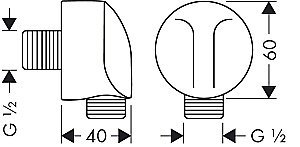 Шланговое подсоединение Hansgrohe Fixfit 27458000 купить в интернет-магазине сантехники Sanbest